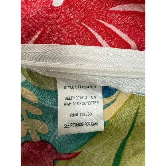 SUGARLIPS Tropical Puff Sleeve Blouse Floral Resort Statement Top M - Picture 4 of 8